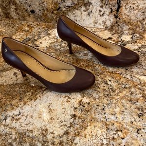 Coach brand Missy soft Napa chestnut colored leather pumps